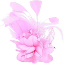 (Pink)Fast shopping Feather Flower Brooch Pins Vintage Elegant Brooch Lapel Pin Jewelry Corsage for Hat Bag Dress Suit Gifts for Women