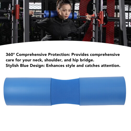 Blue Foam Squat Pad with 2 Straps, Thickened Cushion for Gym 2