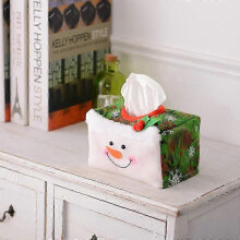 (Green) 2021 New Christmas Decoration Paper Towel Cover Christmas Desktop Atmosphere Decoration Christmas Supplies [HS]