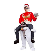 (Snowman) novelty fun unisex costume party stage performance costume with stuff your own legs