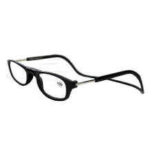 (2.00 strength, Black) Hanging Eyeglasses Folding Magnetic Reading Glasses Front Click Connect Neck Hot