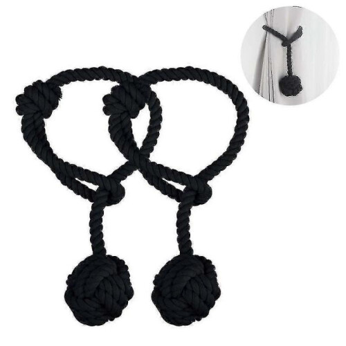 Cotton Curtain Tie Backs with Tassels, Window Rope, Handmade 1
