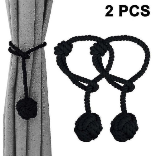 Cotton Curtain Tie Backs with Tassels, Window Rope, Handmade