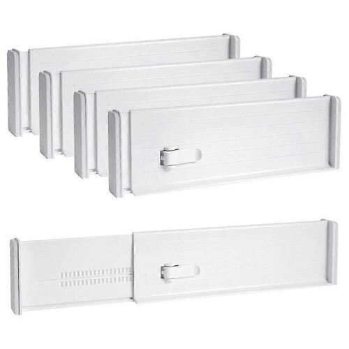 Drawer Dividers Organizer, Kitchen Drawer Divider, Adjustable Drawer Dividers for Clothes, Drawer Separators 4 Pack 1