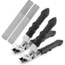 (2 Set) Foot nail clipper for seniors featuring ergonomic design and collection tray