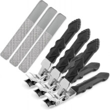 (3 Set) Foot nail clipper for seniors featuring ergonomic design and collection tray