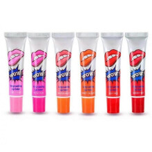 (WATERMELON) 6Colors Magic Tattoo Lip Gloss , Lip Colour Peel Off Tint
