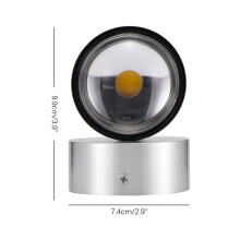 2Stk. 10W LED Wandleuchte Aluminium Inneneinbauleuchte Warmweiß