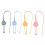 4Pcs Silicone Pacifier Clips With Safety Straps Anti-Lost Chains 1