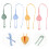 4Pcs Silicone Pacifier Clips With Safety Straps Anti-Lost Chains 7