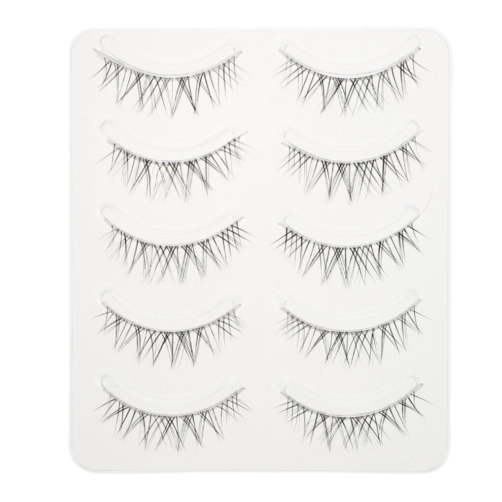 Inoomp 5 Pairs Decorative False Eyelashes Eye Makeup Accessories