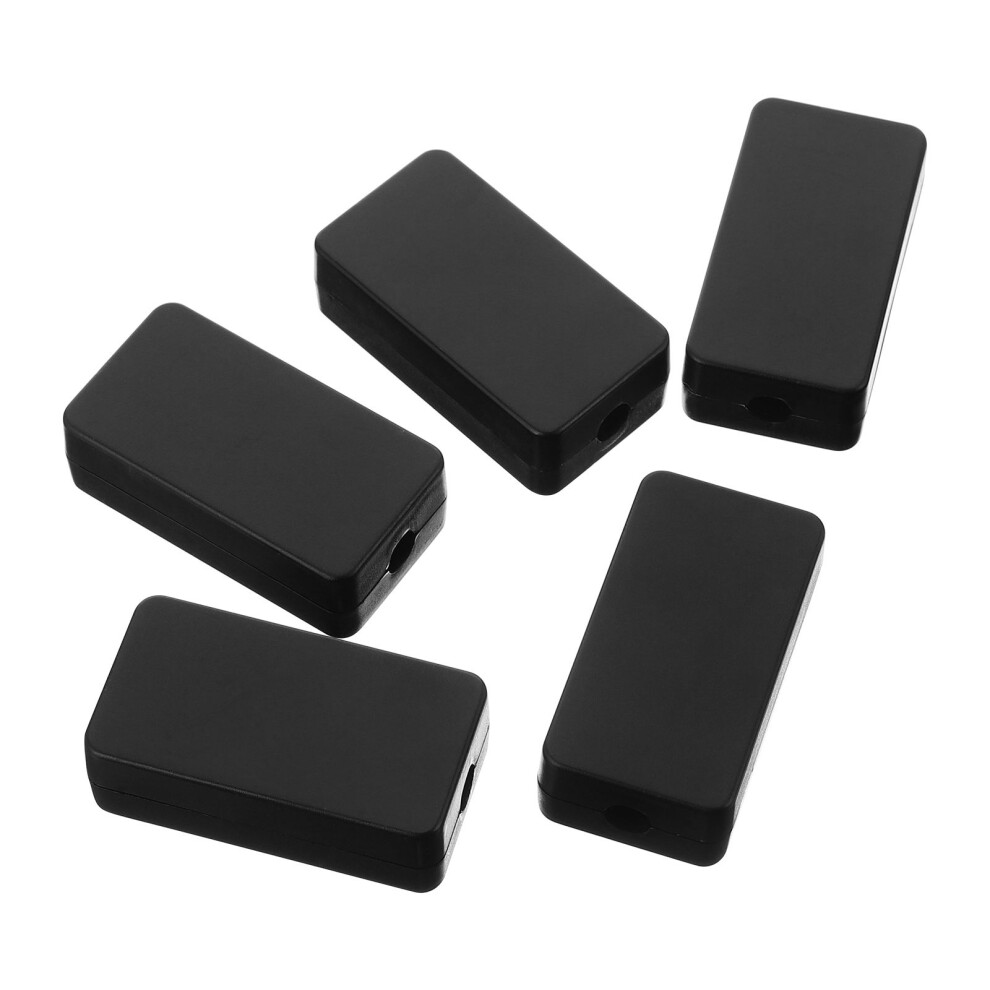5 Pcs Plastic Electrical Junction Box Black Electronic Case 3351633132574