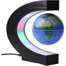 Magnetic Levitating Globe Floating World Globe Map C Shape Stand with 4 Colored Led Night Lights-geography Teaching Demo,kids Gift,office Study Desk D