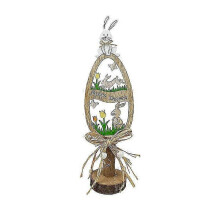 Easter Bunny Wood Decor Sustainable Chic Creative Crafts Handmade Feast Decoration