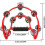 Set of 2 Handheld Tambourines with 20 Metal Jingle Percussion Drums 2