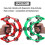 Set of 2 Handheld Tambourines with 20 Metal Jingle Percussion Drums 3