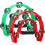 Set of 2 Handheld Tambourines with 20 Metal Jingle Percussion Drums 1