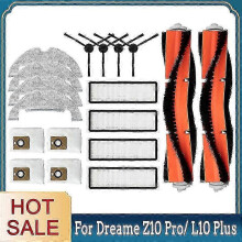 (16pcs 2) Filter Dust Bags For Xiaomi Dreame Z10 Pro L10 Plus Mop Cloth Main Side Brush Vacuum Cleaner Accessories Spare Parts For Home