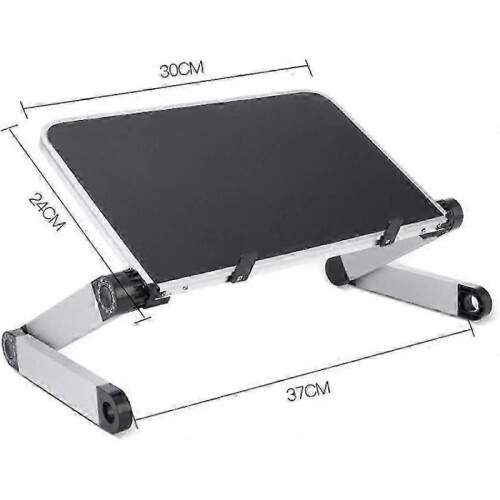 (Black) Adjustable Stand Aluminum Universal Table Laptop Stand (Black) 1