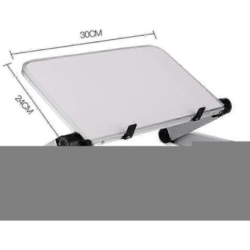 (White)Adjustable Stand Aluminum Universal Table Laptop Stand (Black) 1