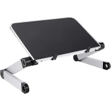 (Black) Adjustable Stand Aluminum Universal Table Laptop Stand (Black)