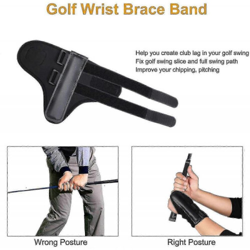Golf Swing Trainer, Training Accessories, Wrist Corrector Band, Fixing Strap, Black 1