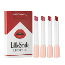 (B) 4 Pcs Little Small Smoke Tube Cigarettes Lipstick Lip Gloss Lipstick Matte Lipstick Set Long Lasting 24 Hours