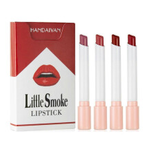 (A) 4 Pcs Little Small Smoke Tube Cigarettes Lipstick Lip Gloss Lipstick Matte Lipstick Set Long Lasting 24 Hours