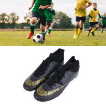 High Top Soccer Cleats Men Women Rubber Football Boots Size 42 Black