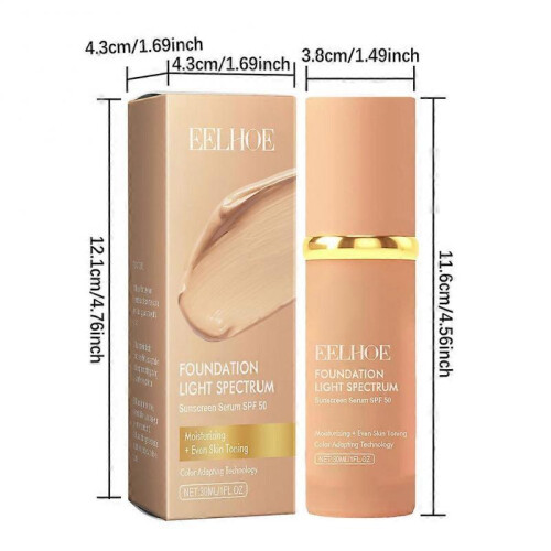 (2pcs) 4 In 1 Makeup-Foundation Hydrating Full Coverage Concealer Cosmetics Tool 1
