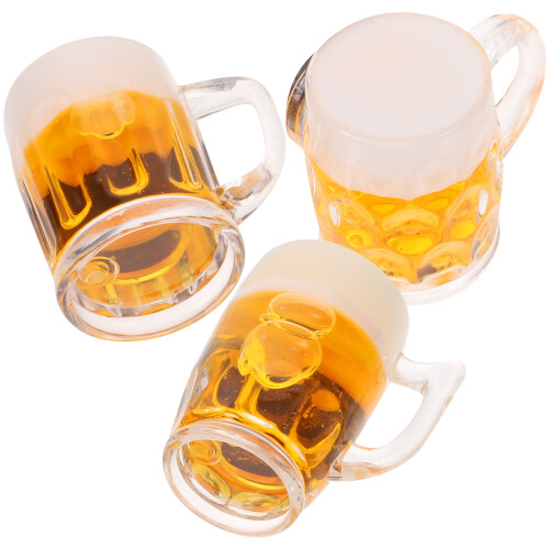 3Stück Kunststoff Bierbecher Mit Biermodell Für Bastelarbeiten