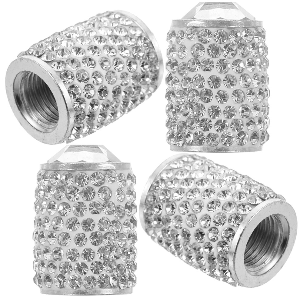 4 Pcs Tire Valve Stem Covers, Rhinestone Car Valve Caps 3351633181534
