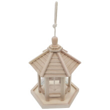 Wood Hanging Bird Feeder For Outdoors Waterproof Garden Decoration