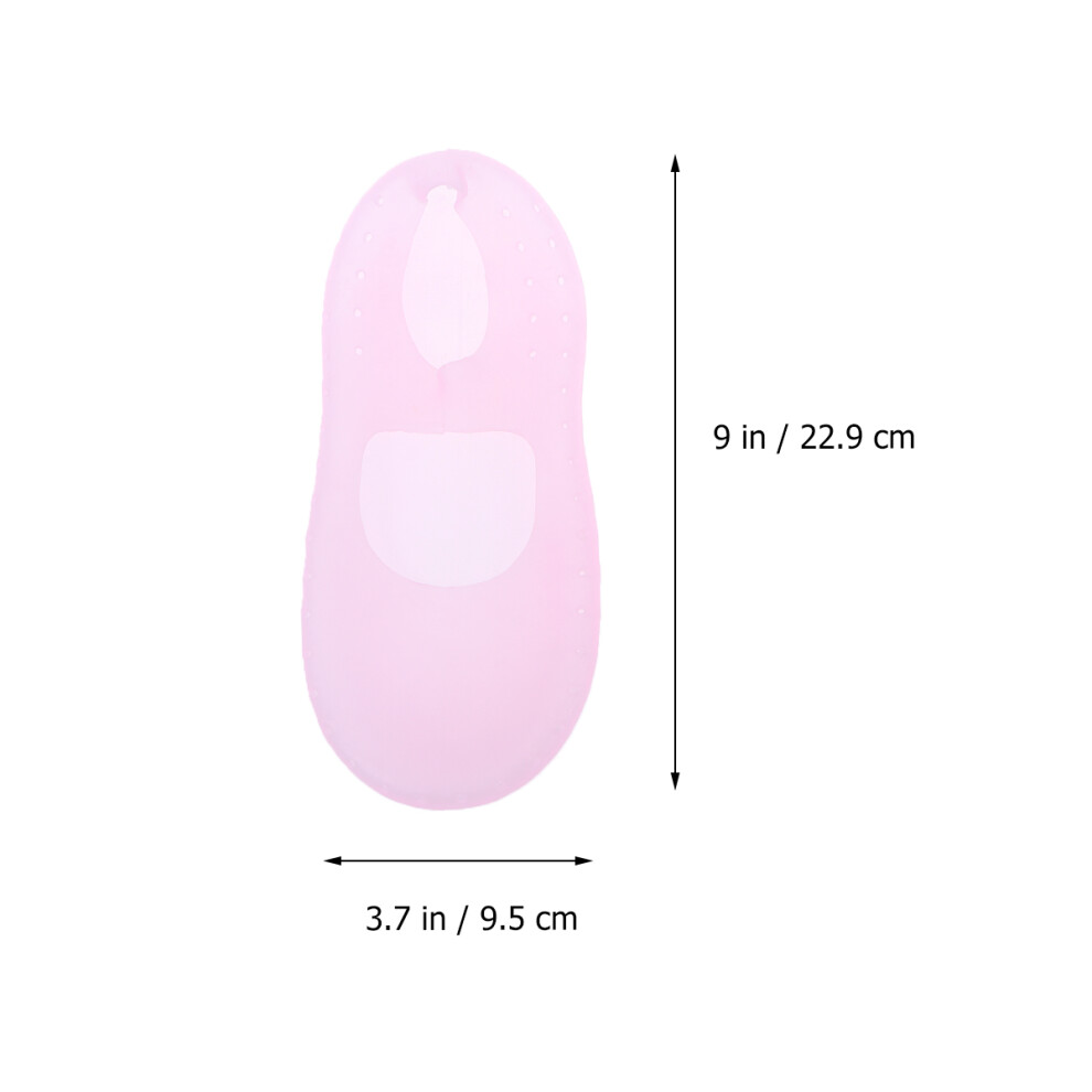 1 Pair Protective Heel Moisturizing Short Socks Pink 42-44-image-OPC-PKWJBXG-NEW