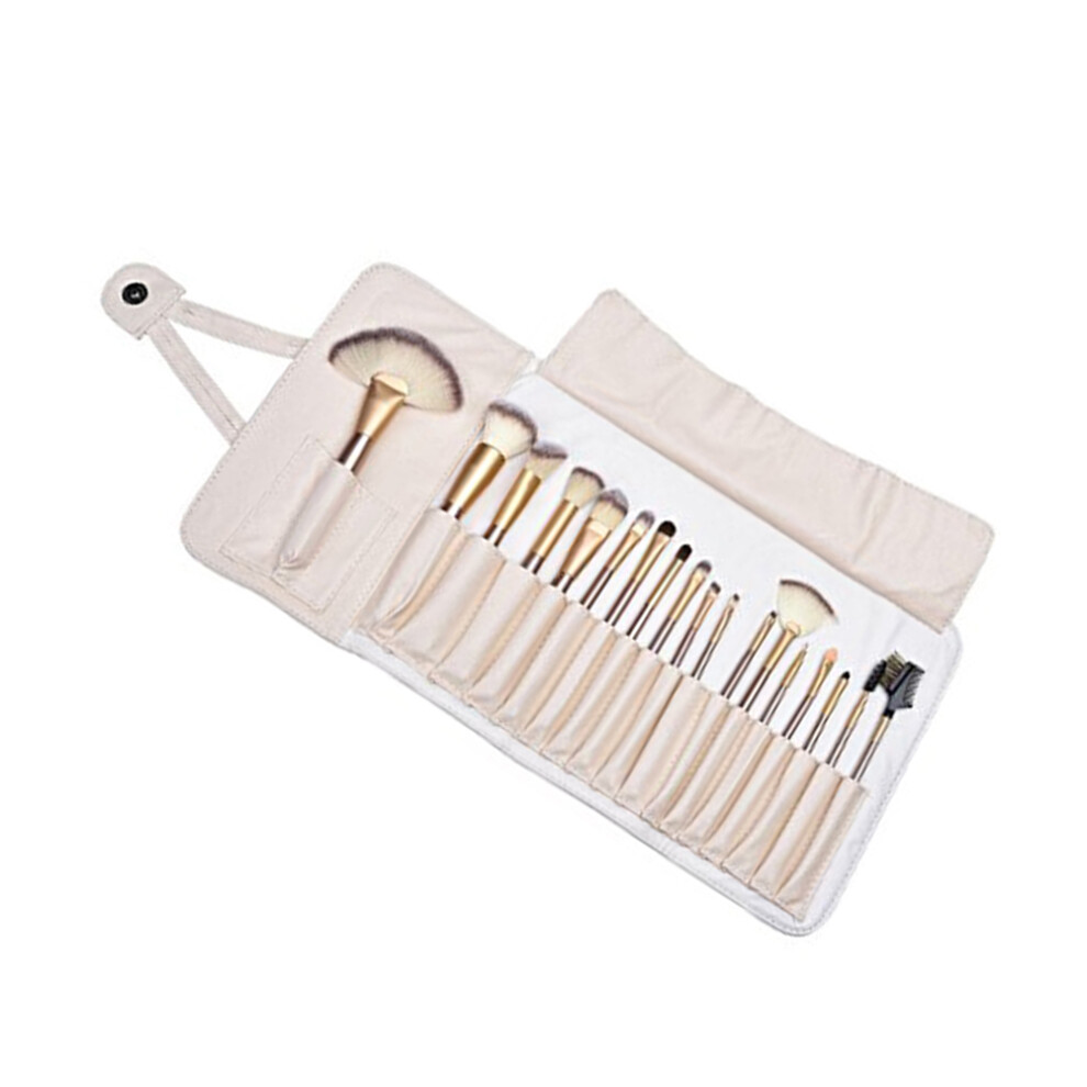 Ohphcall 24Pcs Makeup Brush Set With Synthetic Bristles And Wooden Handle