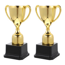 2Pcs Kid Plastic Gold Trophies Lightweight Awards for Party Favors