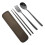 One Set Stainless Steel Fork Spoon Chopstick Kit With Humanized Handle 6