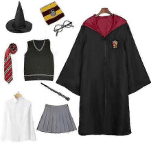 (kids, 155cm) Hermione Granger Gryffindor Uniform Child Adult Harry Potter Same Cosplay Stage Performance Costume Hogg Oates College Halloween Costume