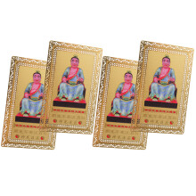 Auspicious Success Amulet Kaart Gelijksoortige Kleur Legering Set