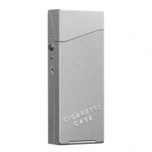 (Silver) Crushproof Plastic Cigarette Case Waterproof Cigarette Holder Box - HF
