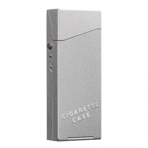 (Silver) Crushproof Plastic Cigarette Case Waterproof Cigarette Holder Box - HF