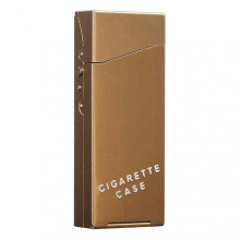 (Gold) Crushproof Plastic Cigarette Case Waterproof Cigarette Holder Box - HF