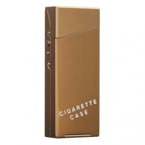 (Gold) Crushproof Plastic Cigarette Case Waterproof Cigarette Holder Box - HF