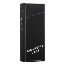 (Black) Crushproof Plastic Cigarette Case Waterproof Cigarette Holder Box - HF