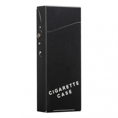 (Black) Crushproof Plastic Cigarette Case Waterproof Cigarette Holder Box - HF
