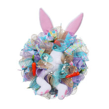 (Blue) Easter Bunny Wreath Spring Wreath Easter Decoration Easter Door Wreath Easter