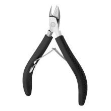 (Black) Practical Stainless Steel Cuticle Scissors With Rubber Handle Full Jaw Nail Clippers For Home And Salon Use rose red