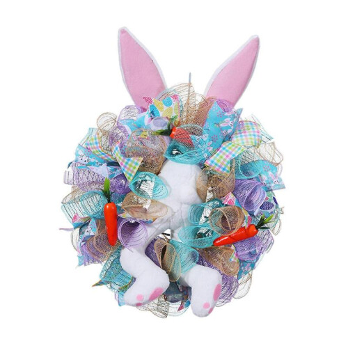 (Blue) Easter Bunny Wreath Spring Wreath Easter Decoration Easter Door Wreath Easter 2