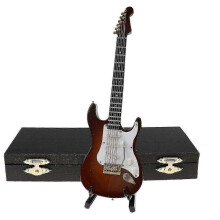 (Electric Guitar, Coffee) Ornamental Miniature Replica Guitars Mini Classical Guitar/electric Guitar Model Holiday Ornament - KM