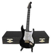 (Electric Guitar, Black) Ornamental Miniature Replica Guitars Mini Classical Guitar/electric Guitar Model Holiday Ornament - KM